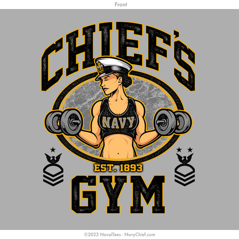 "Chiefs Gym" Wicking Ladies Tee - Grey