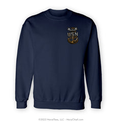 "Embroidered Anchor" Crewneck Sweatshirt - Navy