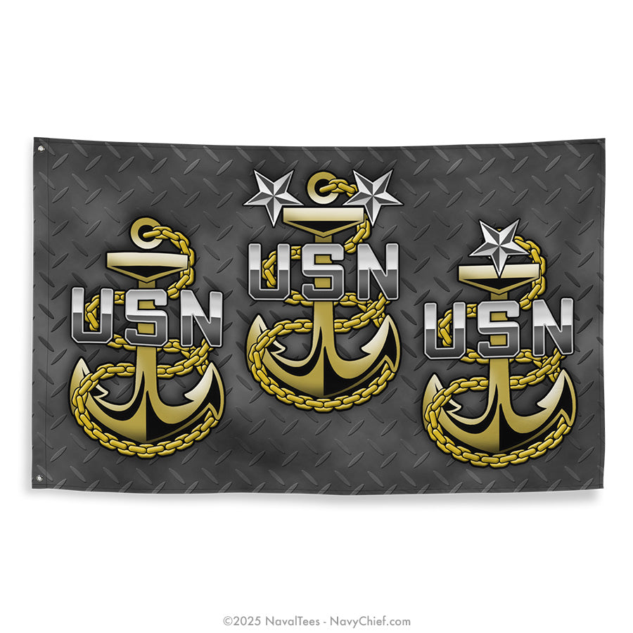 "3 Anchors" Flag | 55" x 34"
