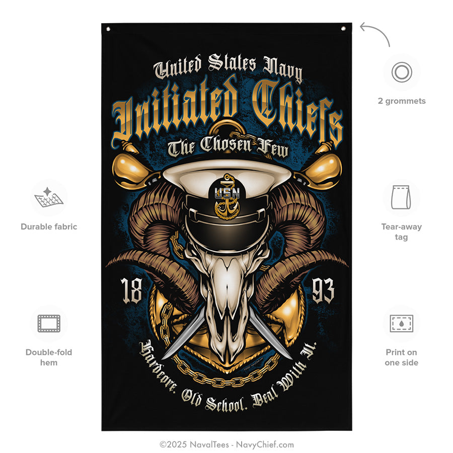 "Initiated Goat Skull" Flag | 55" x 34"