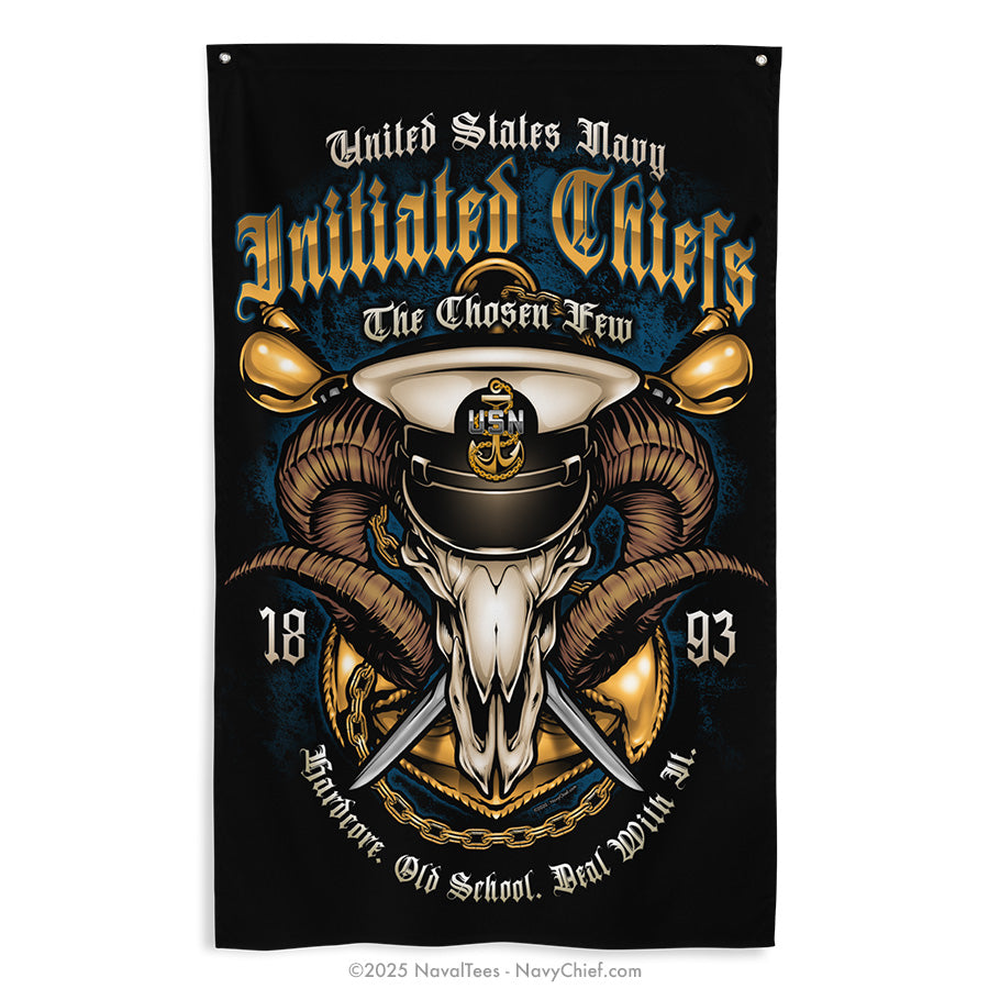 "Initiated Goat Skull" Flag | 55" x 34"