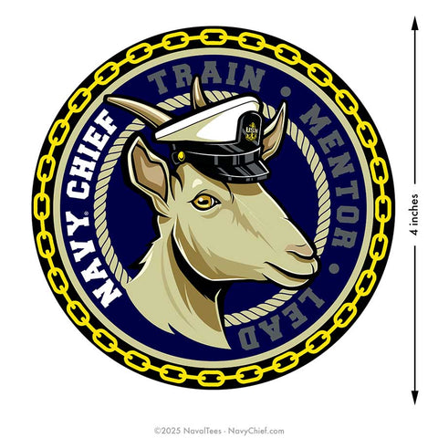 "Train Mentor Lead - Female Goat" | 4 inch Vinyl Decal