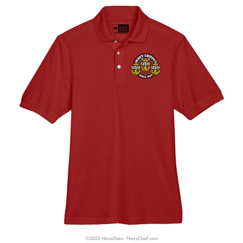 "Train Mentor Lead" Polo - Red