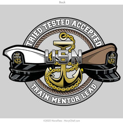 "Train Mentor Lead" Wicking Tee | Silver