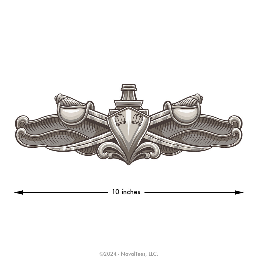 "Surface Warfare" Vinyl Sticker | 3.75 x 10 in