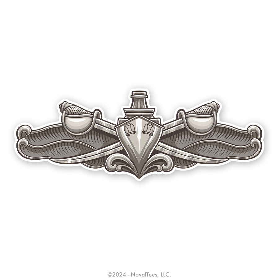 "Surface Warfare" Vinyl Sticker | 3.75 x 10 in