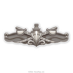 "Surface Warfare" Vinyl Sticker | 3.75 x 10 in