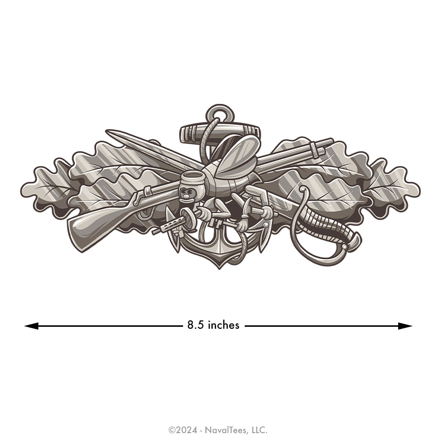 "Seabee Combat Warfare" Vinyl Sticker | 3.75 x 8.5 in
