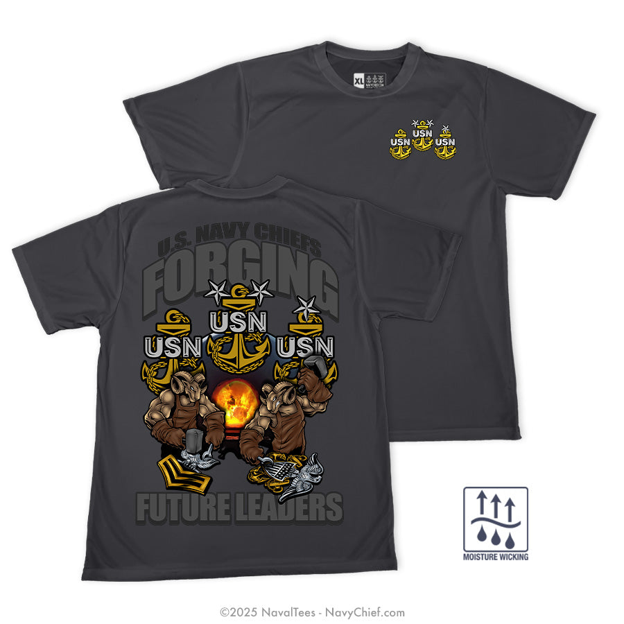 "Forging Future Leaders" Wicking Tee | Charcoal