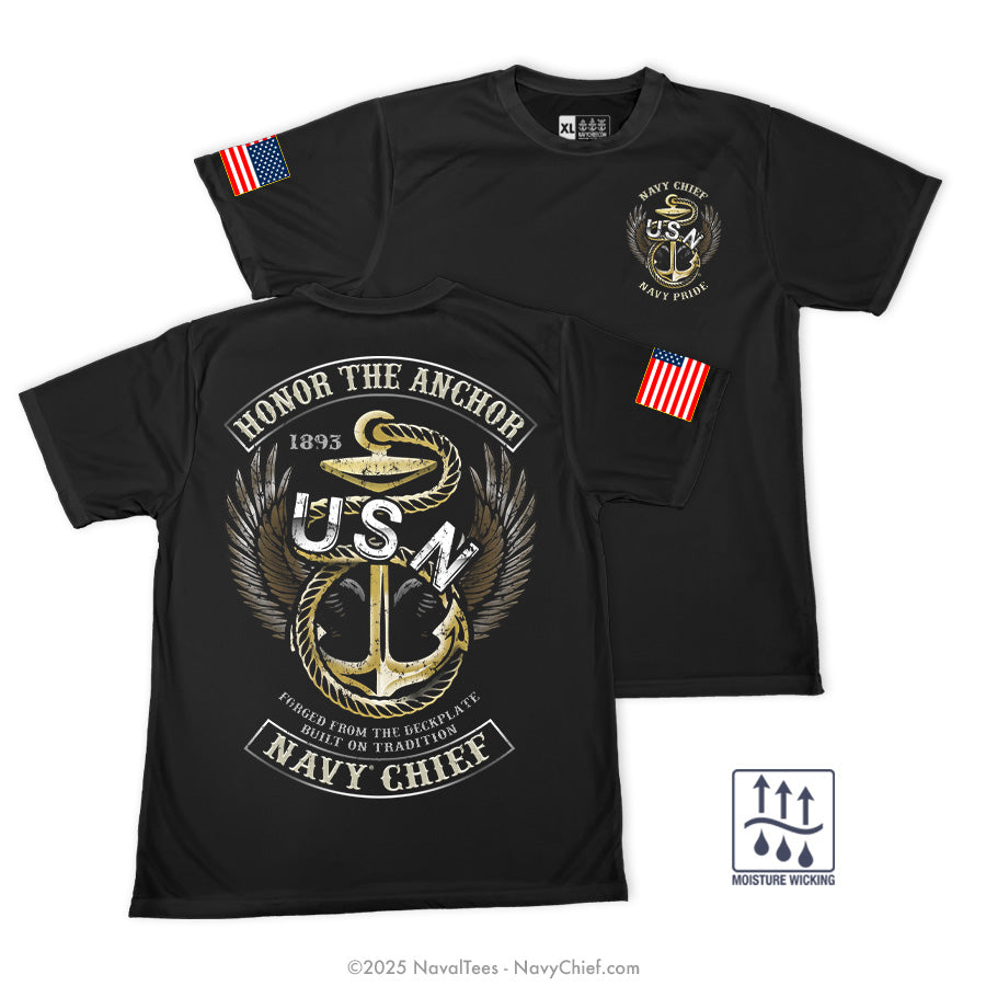 "Honor the Anchor" Wicking Tee | Black