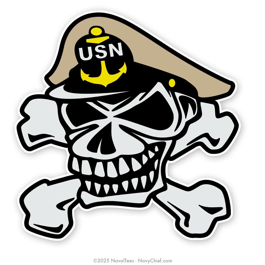 Navy Chief "Skull and Crossbones" | Vinyl Decals