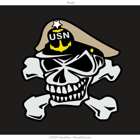 "Embroidered SCPO Skull" Performance Polo | Black