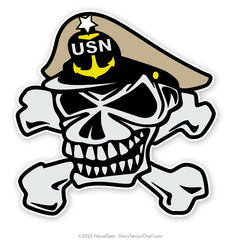 Navy Senior Chief "Skull and Crossbones" | Vinyl Decals