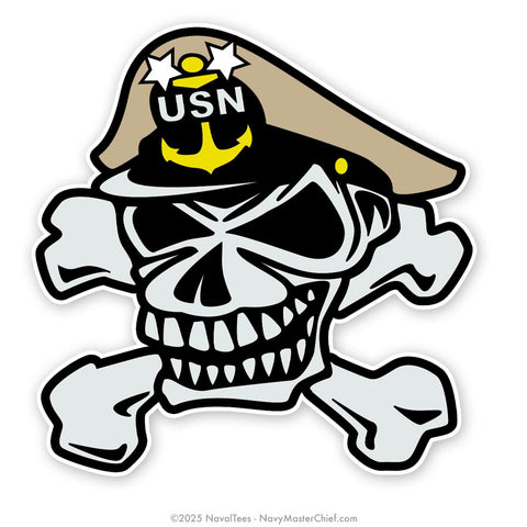 Navy Master Chief "Skull and Crossbones" | Vinyl Decals