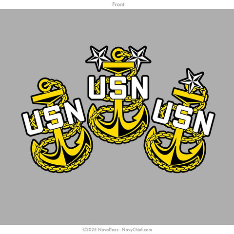 "Embroidered Anchors" Polo | Grey