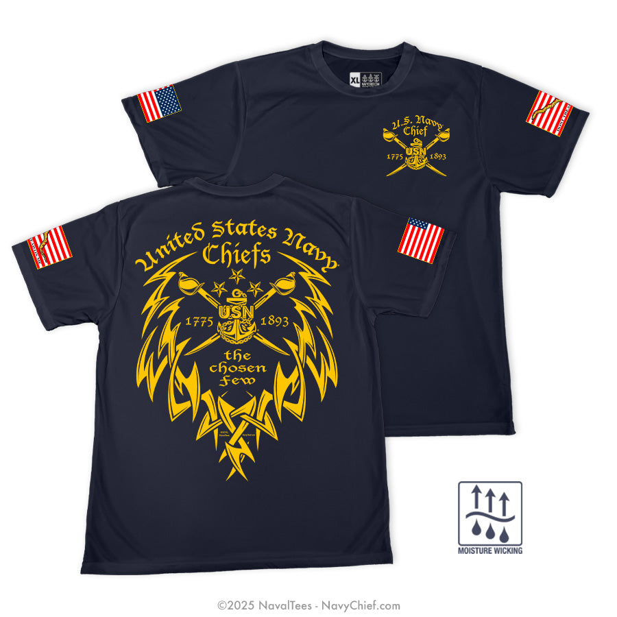 "Chosen Few Tribal" Wicking Tee | Navy