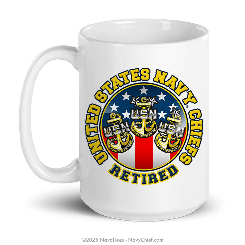 "USN Chiefs - Retired" | Coffee Mug