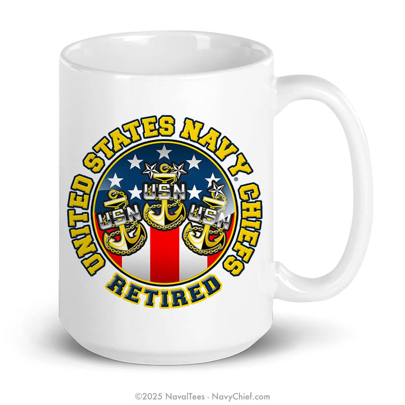 "USN Chiefs - Retired" | Coffee Mug