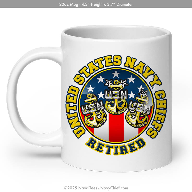 "USN Chiefs - Retired" | Coffee Mug