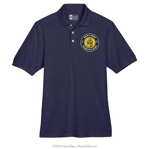 "Once a Chief" Polo - Navy
