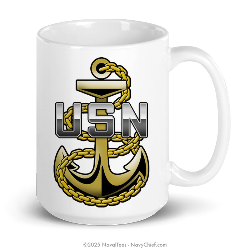 "Navy Chief Fouled Anchor" | Coffee Mug
