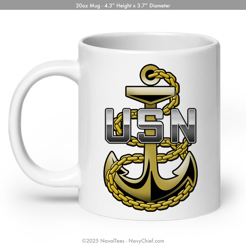 "Navy Chief Fouled Anchor" | Coffee Mug