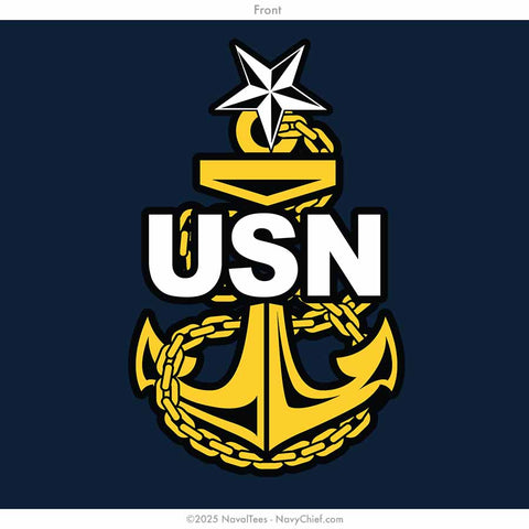 "Embroidered SCPO Anchor" Polo | Navy