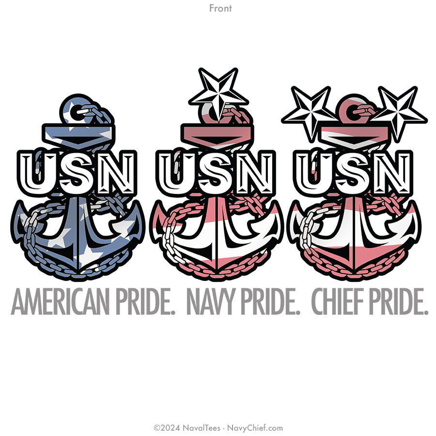 "Patriotic Anchors" American Made Tee | White