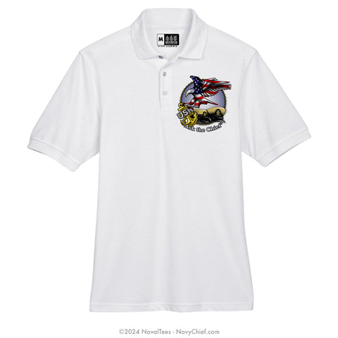 "Ask The Chief" Polo - White
