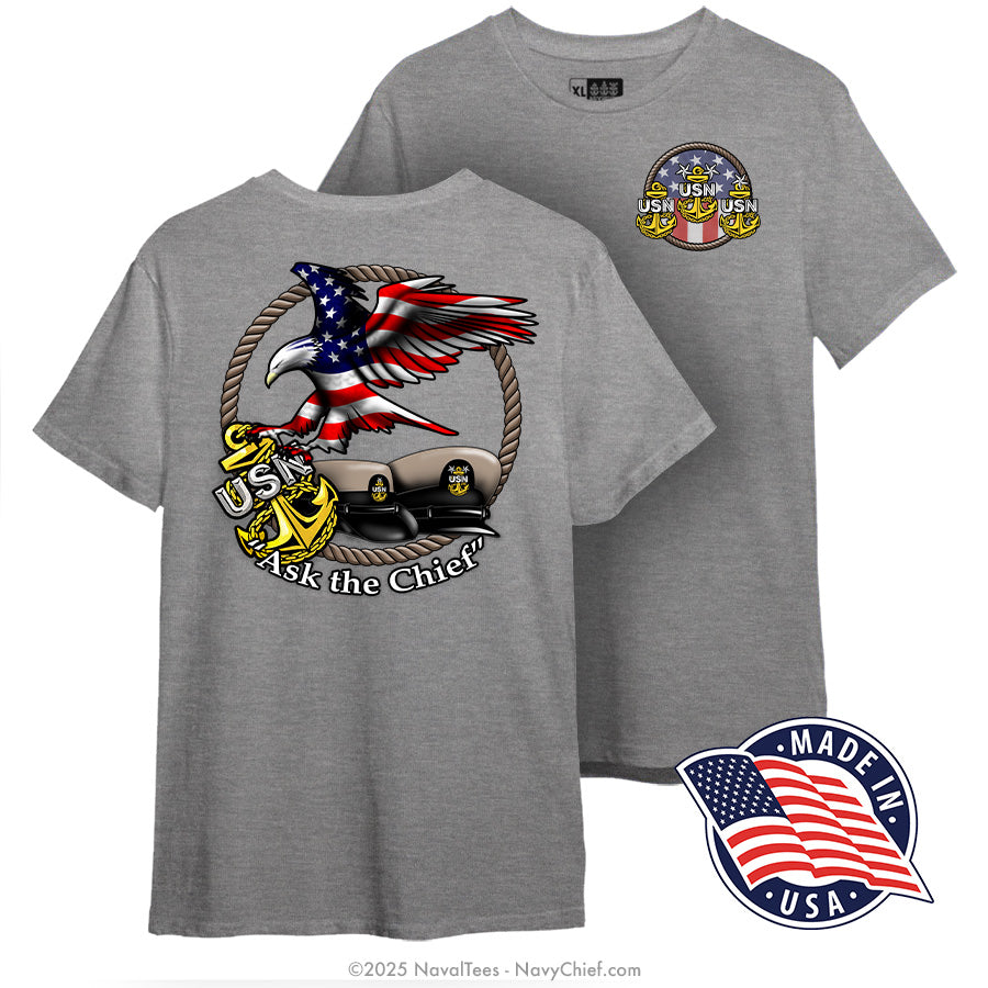 "Ask The Chief" American Made Tee | Grey