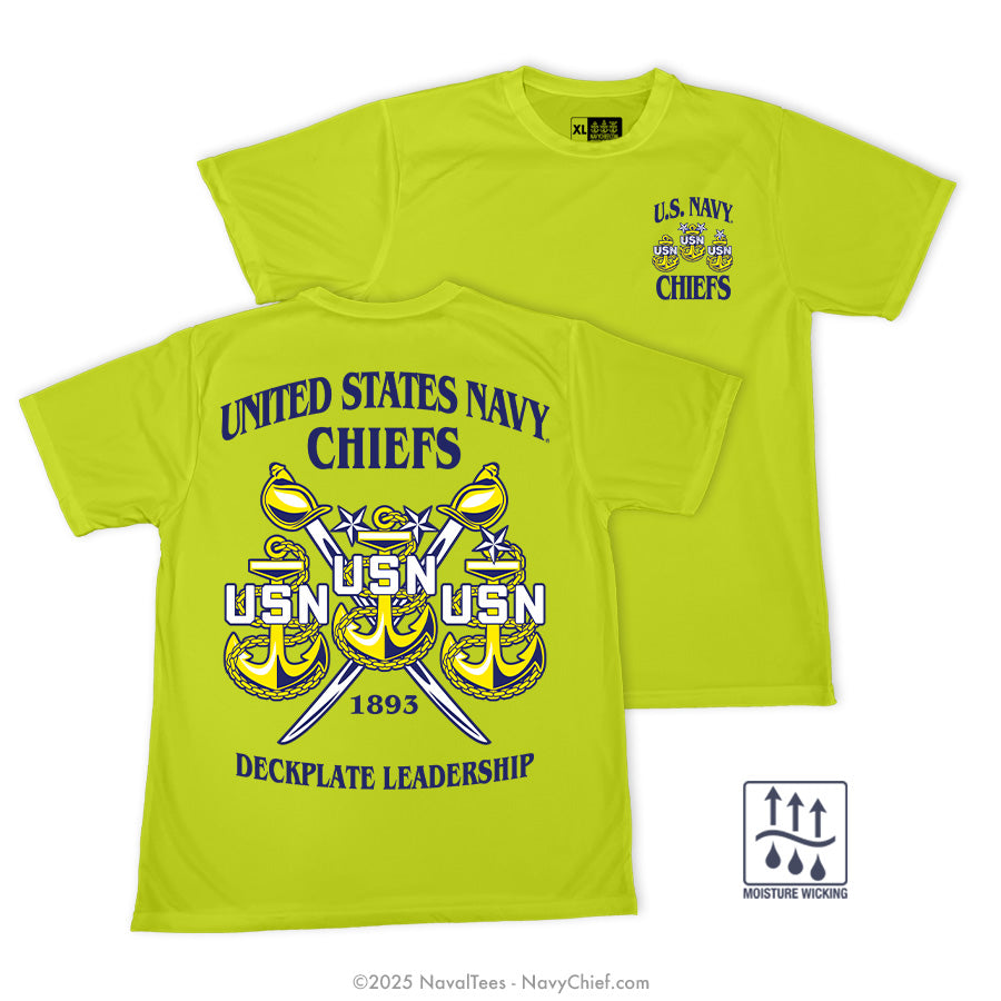 "Crossed Cutlass" Wicking Tee | Silver