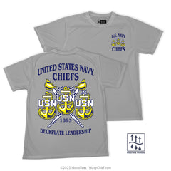 "Crossed Cutlass" Wicking Tee | Silver