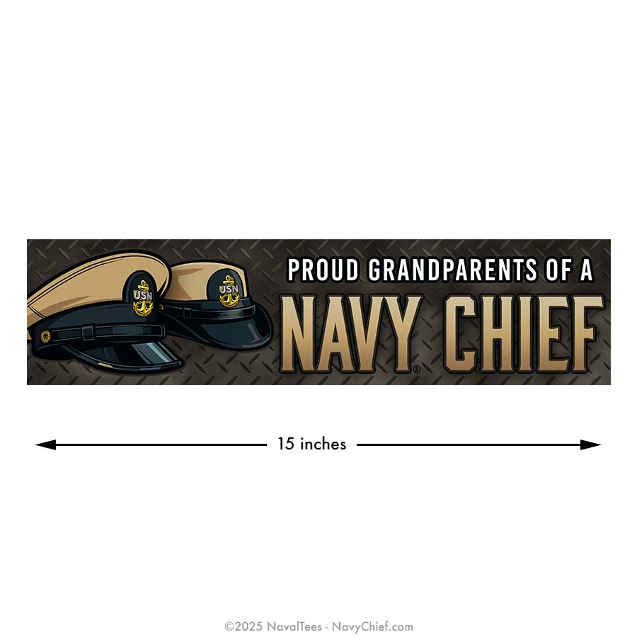 "Proud of my Chief" Bumper Sticker | 15 in Vinyl Decal