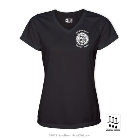 "Tempered by Tradition" Wicking Ladies Tee - Black