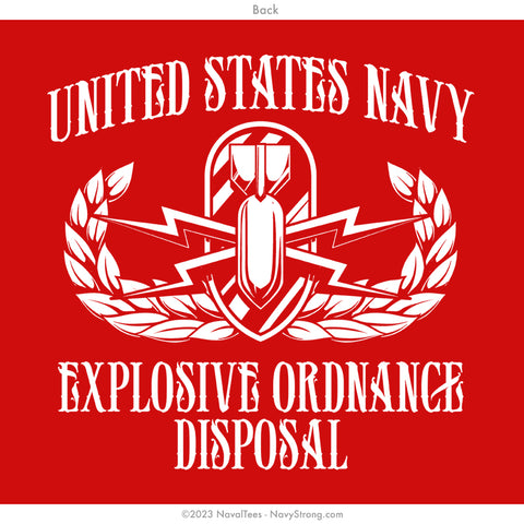 "Explosive Ordnance Disposal" Long Sleeve Tee - Red
