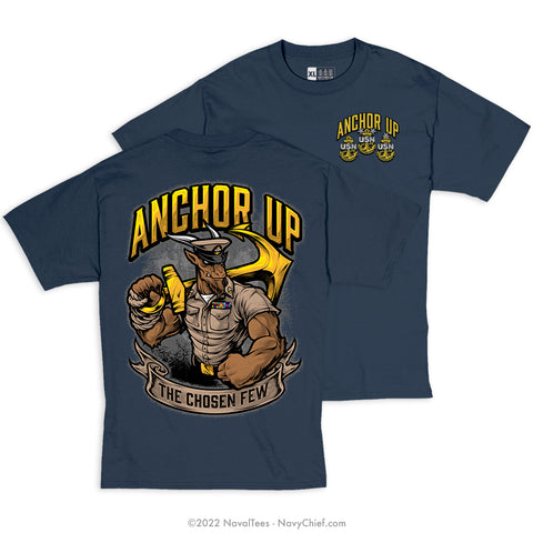 "Anchor Up Goat" Tee - Navy