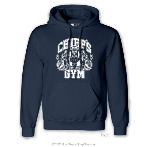 "Chief's Gym" Hooded Sweatshirt - Navy