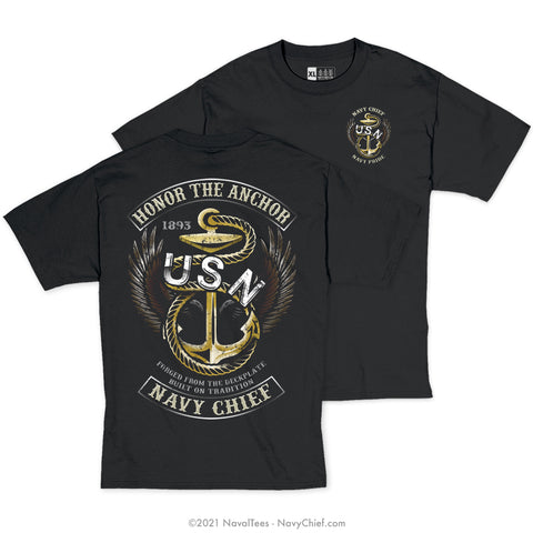 "Honor The Anchor" Tee - Black