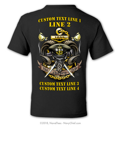 Semi Custom Bulk Order - "Initiated Goat Skull" - NavyChief.com - Navy Pride, Chief Pride.