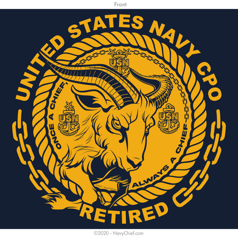 "CPO Retired" Goat Tank, Navy