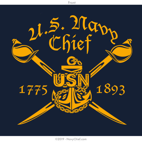 "The Chosen Few" Tribal Polo, Navy - NavyChief.com - Navy Pride, Chief Pride.
