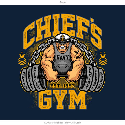 "Chiefs Gym" Wicking Tee | Navy