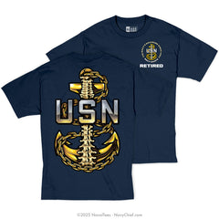 "Anchor Backbone - Retired" Tee | Navy