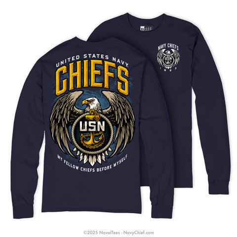 "My Fellow Chiefs" Long Sleeve Tee | Navy