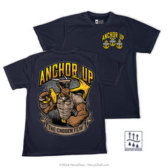 "Anchor Up Goat" Wicking Tee | Navy