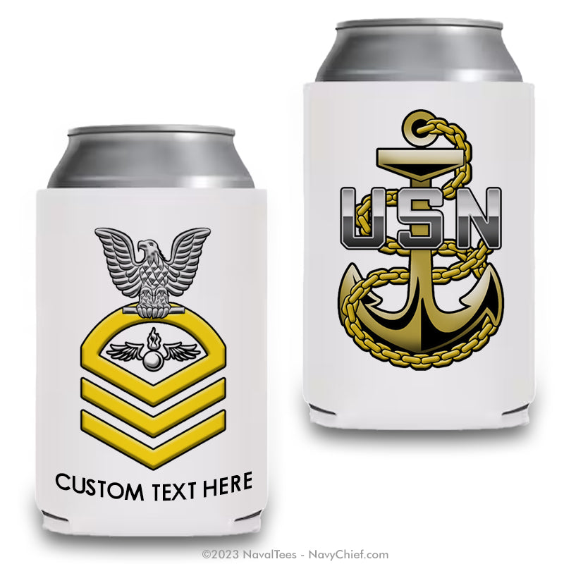 Personalized Chevron Rating - 12 oz Can Koozie –