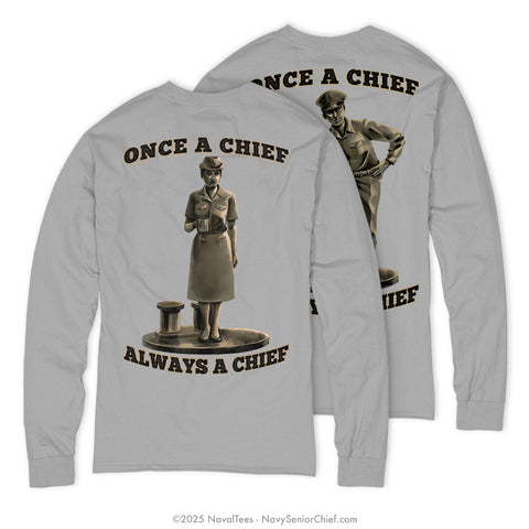 SCPO "Chief Statue" Long Sleeve Tee | Grey