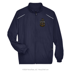 Embroidered Anchor Running Jackets - Navy