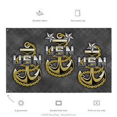 "3 Anchors" Flag | 55" x 34"