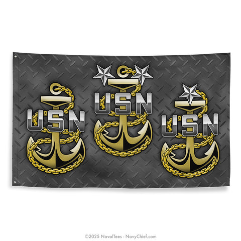 "3 Anchors" Flag | 55" x 34"
